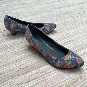 Little Floral Kitten Heels